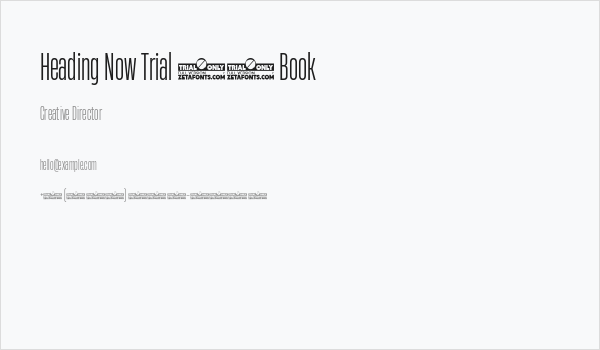 Heading Now Trial 23 Book Business Card