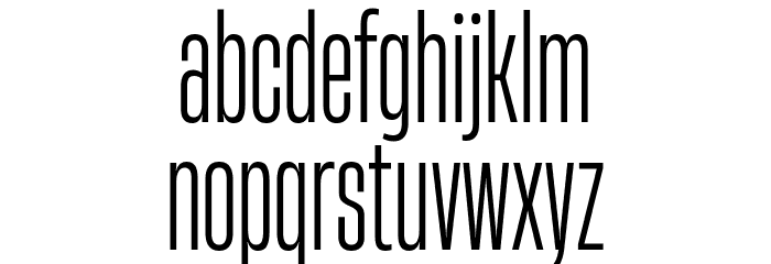 Heading Now Trial 23 Book Font LOWERCASE