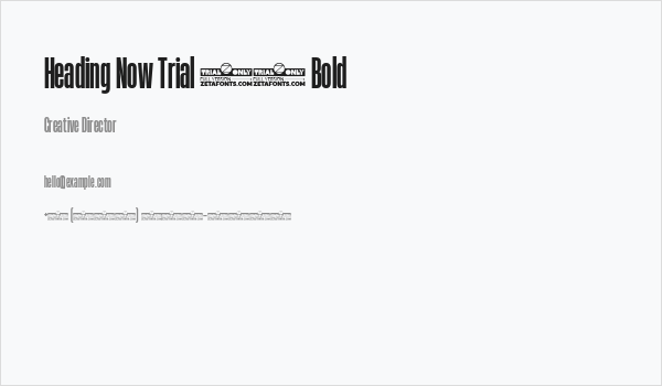 Heading Now Trial 26 Bold Business Card