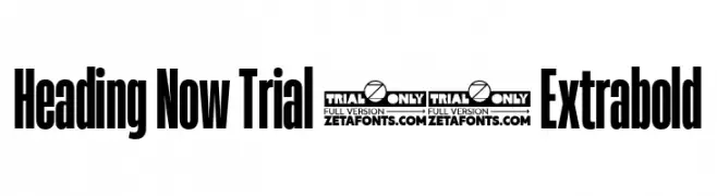 Heading Now Trial 27 Extrabold  Free Fonts Download