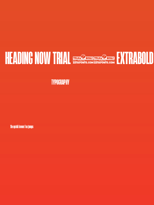 Heading Now Trial 27 Extrabold Poster