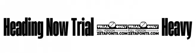 Heading Now Trial 28 Heavy  Free Fonts Download