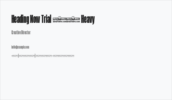 Heading Now Trial 28 Heavy Business Card