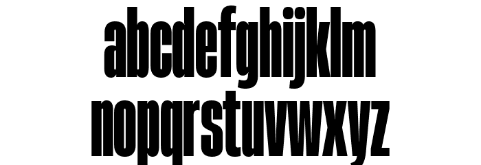 Heading Now Trial 28 Heavy Font LOWERCASE