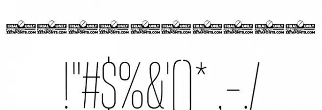 Heading Now Trial 31 Thin Font OTHER CHARS