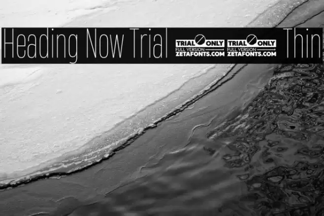 Heading Now Trial 31 Thin Font examples