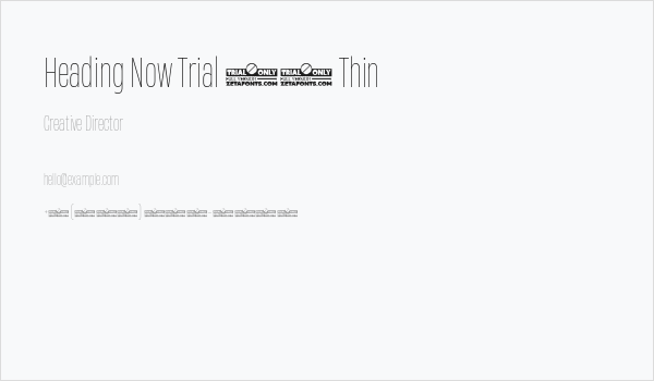 Heading Now Trial 31 Thin Business Card