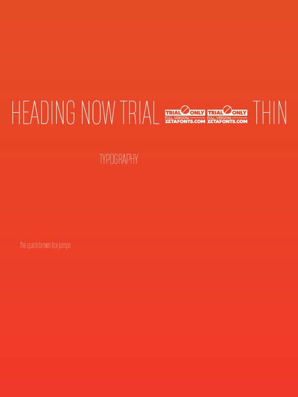 Heading Now Trial 31 Thin Poster