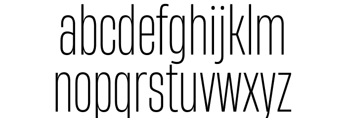 Heading Now Trial 32 Light Font LOWERCASE