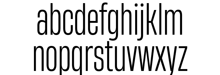 Heading Now Trial 33 Book Font LOWERCASE