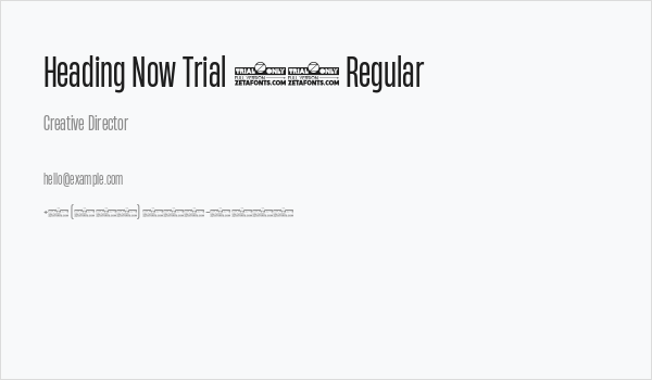 Heading Now Trial 34 Regular Business Card