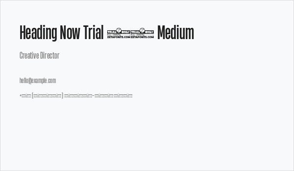 Heading Now Trial 35 Medium Business Card