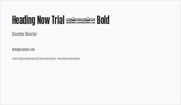 Heading Now Trial 36 Bold Business Card