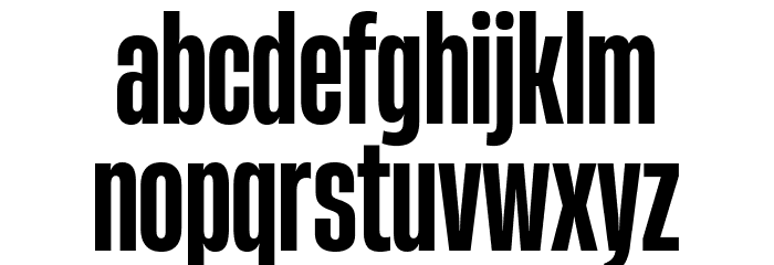 Heading Now Trial 36 Bold Font LOWERCASE