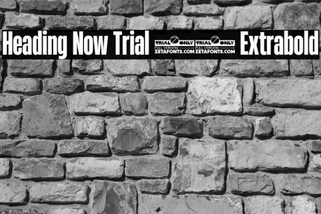 Heading Now Trial 37 Extrabold Font examples