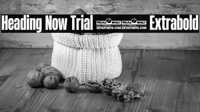 Heading Now Trial 37 Extrabold Font examples