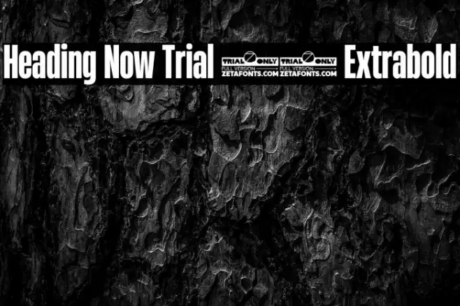 Heading Now Trial 37 Extrabold Font examples