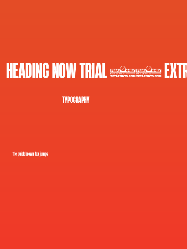 Heading Now Trial 37 Extrabold Poster