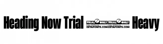 Heading Now Trial 38 Heavy  Free Fonts Download