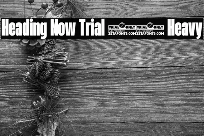 Heading Now Trial 38 Heavy Font examples