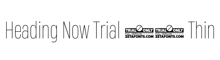Heading Now Trial 41 Thin  les polices de caractères gratuit tlcharger