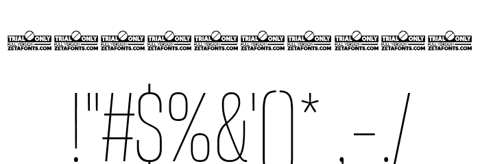Heading Now Trial 41 Thin Font OTHER CHARS