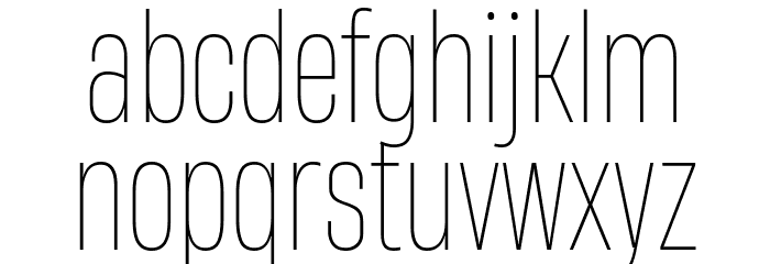 Heading Now Trial 41 Thin Font LOWERCASE