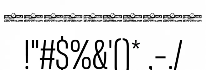 Heading Now Trial 43 Book Font OTHER CHARS