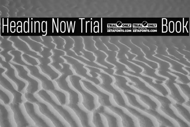 Heading Now Trial 43 Book Font examples