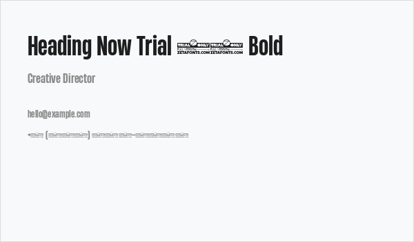 Heading Now Trial 46 Bold Business Card