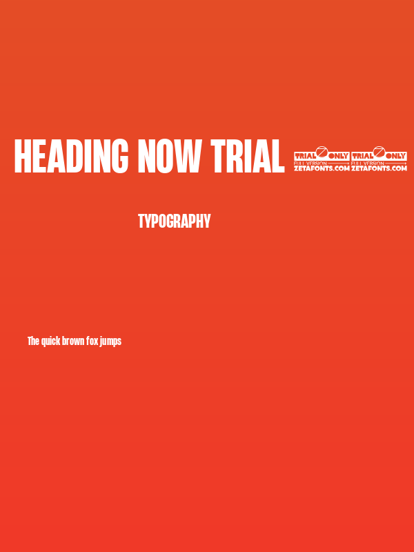 Heading Now Trial 47 Extrabold Poster