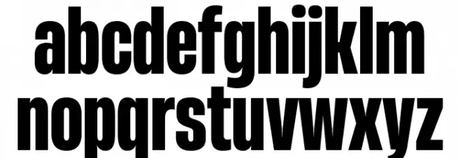 Heading Now Trial 47 Extrabold Fonte MINÚSCULAS