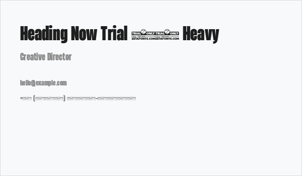 Heading Now Trial 48 Heavy Business Card