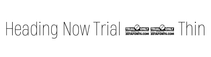 Heading Now Trial 51 Thin  नि: शुल्क फ़ॉन्ट्स डाउनलोड