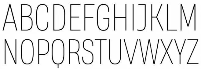 Heading Now Trial 51 Thin Schriftart Groß