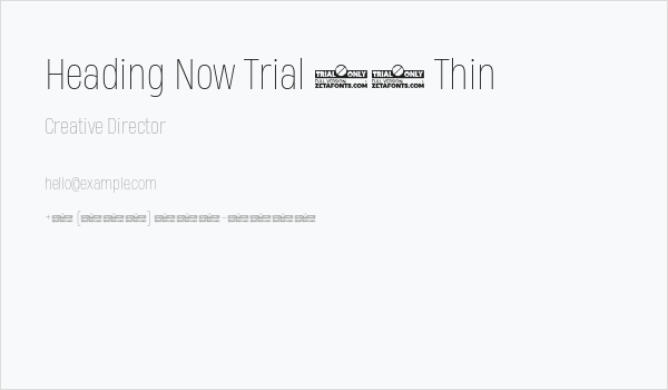 Heading Now Trial 51 Thin Business Card