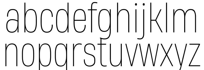 Heading Now Trial 51 Thin Font LOWERCASE