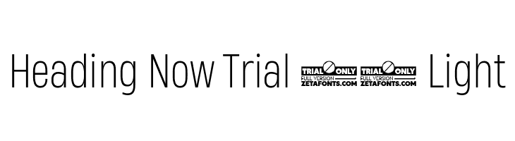 Heading Now Trial 52 Light  免费字体下载
