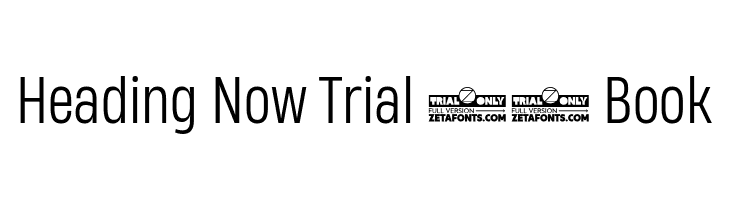 Heading Now Trial 53 Book  font caratteri gratis