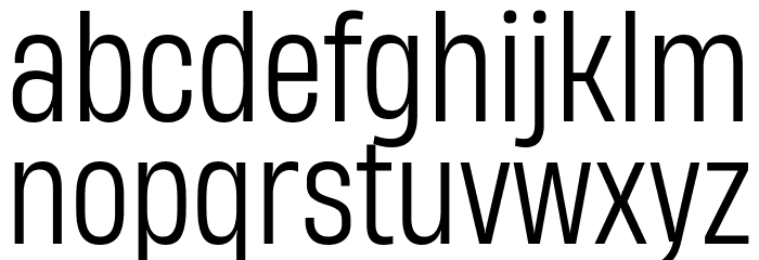 Heading Now Trial 53 Book Font LOWERCASE