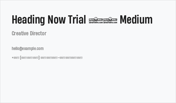 Heading Now Trial 55 Medium Business Card