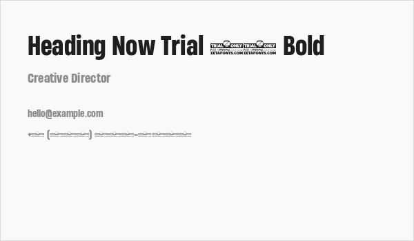 Heading Now Trial 56 Bold Business Card
