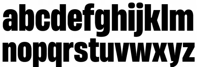 Heading Now Trial 57 Extrabold फ़ॉन्ट लोअरकेस