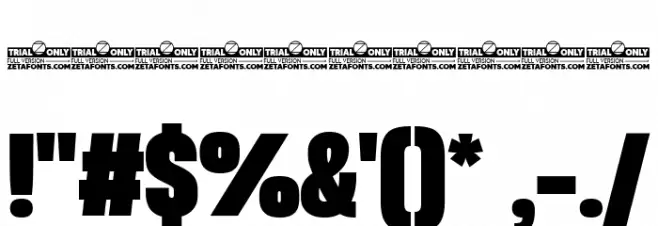 Heading Now Trial 58 Heavy Font OTHER CHARS