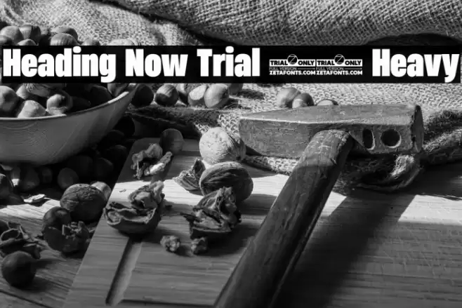 Heading Now Trial 58 Heavy Font examples