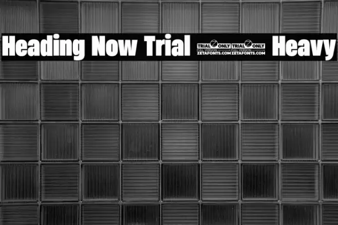 Heading Now Trial 58 Heavy Font examples