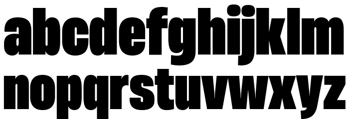 Heading Now Trial 58 Heavy Font LOWERCASE