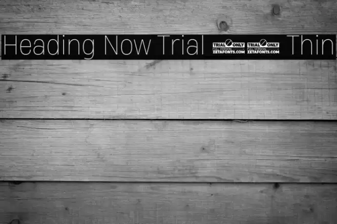 Heading Now Trial 61 Thin Font examples