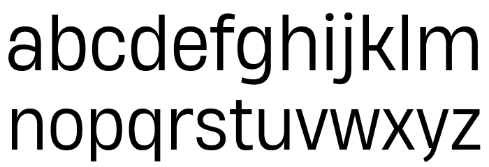 Heading Now Trial 63 Book Font LOWERCASE