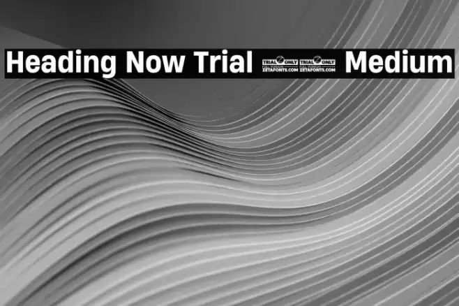 Heading Now Trial 65 Medium Font examples